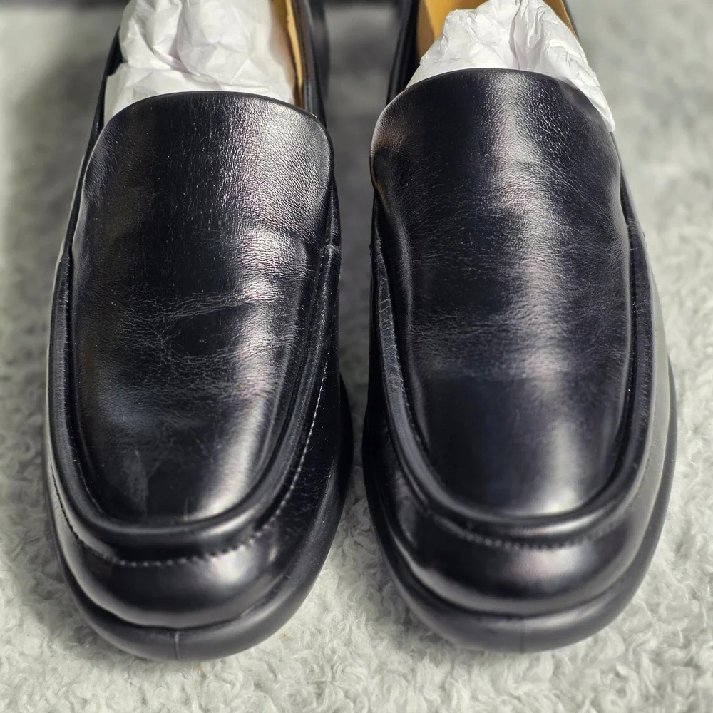 ECCO Sculpted‎ Luxe Black Leather Loafer Shoes Women EU 37 US 6-6.5 NEW
